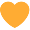 Orange Heart emoji on Twitter
